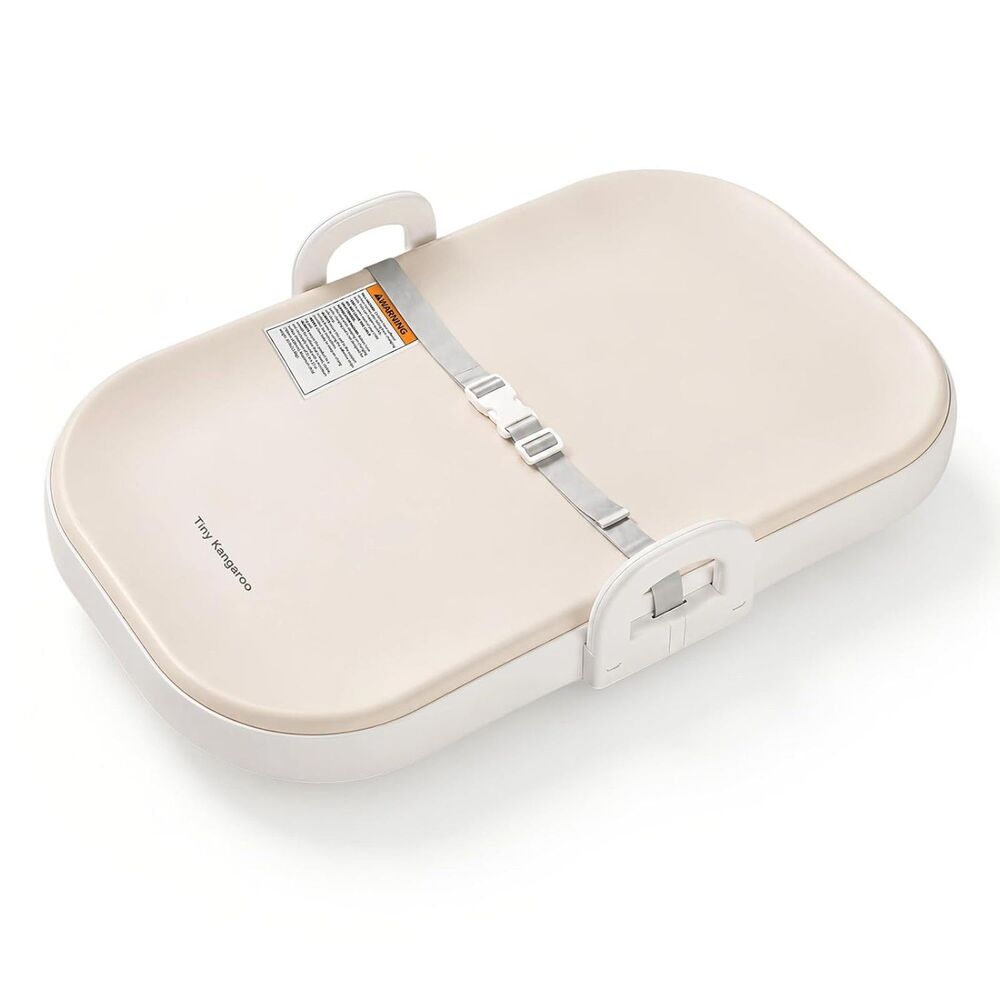Wipeable Baby Changing Pad Waterproof Non-Slip w/ Strap Beige